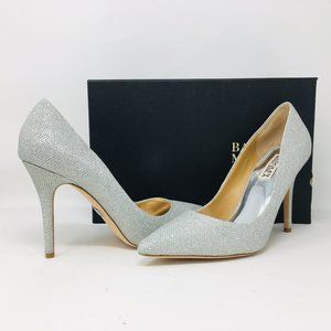 Badgley Mischka Ponder Silver Diamond Drill Pumps